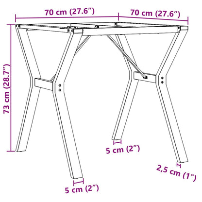 Pernas para mesa de jantar estrutura em Y ferro fundido