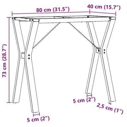 Pernas para mesa de jantar estrutura em Y ferro fundido