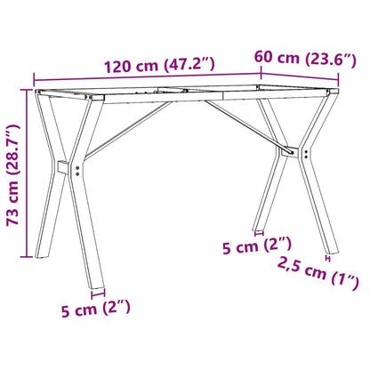 Pernas para mesa de jantar estrutura em Y ferro fundido