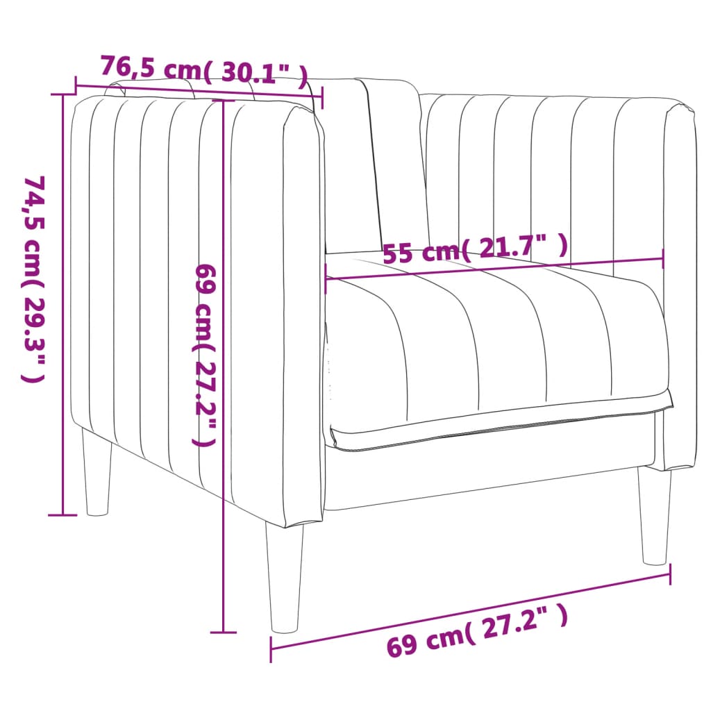 3 pcs conjunto de sofás tecido cinzento-claro