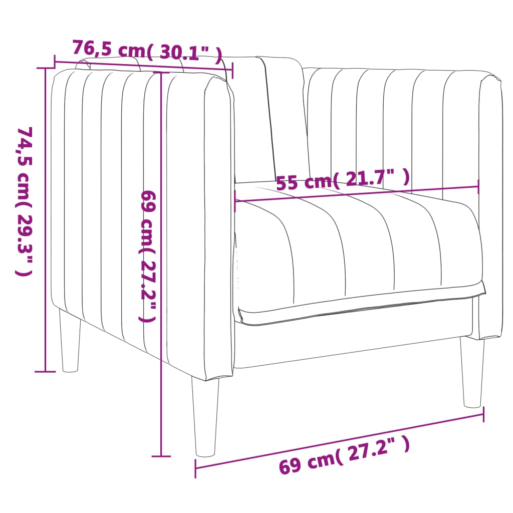 3 pcs conjunto de sofás tecido cinzento-escuro