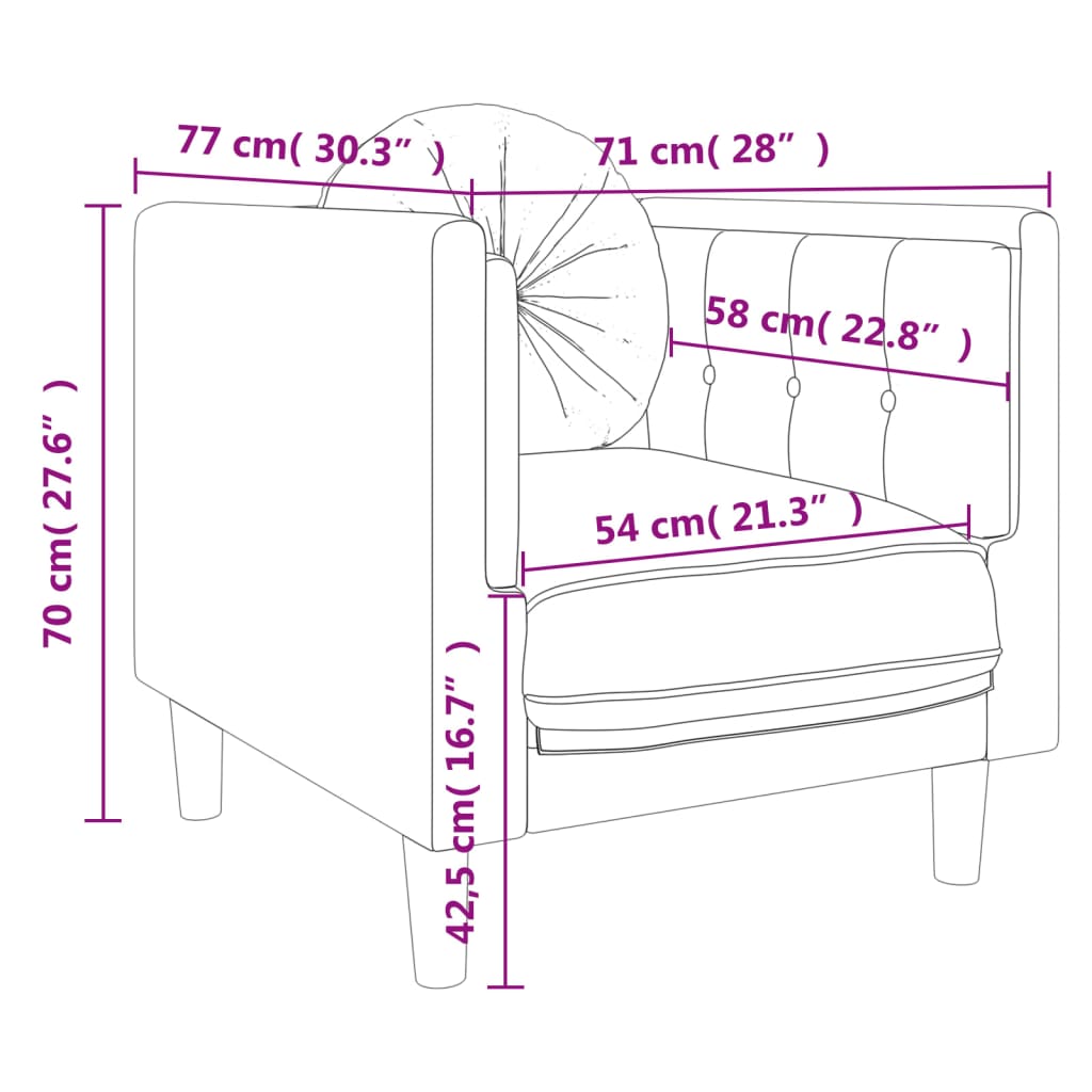 3 pcs conjunto de sofás com almofadas veludo cinzento-escuro