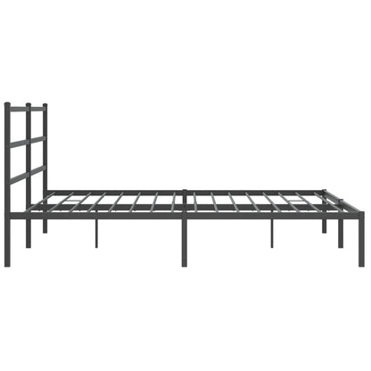 Estrutura de cama em metal com cabeceira 180x200 cm preto