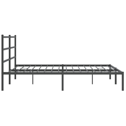 Estrutura de cama com cabeceira 183x213 cm metal preto