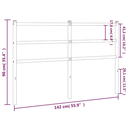 Cabeceira de cama 135 cm metal preto