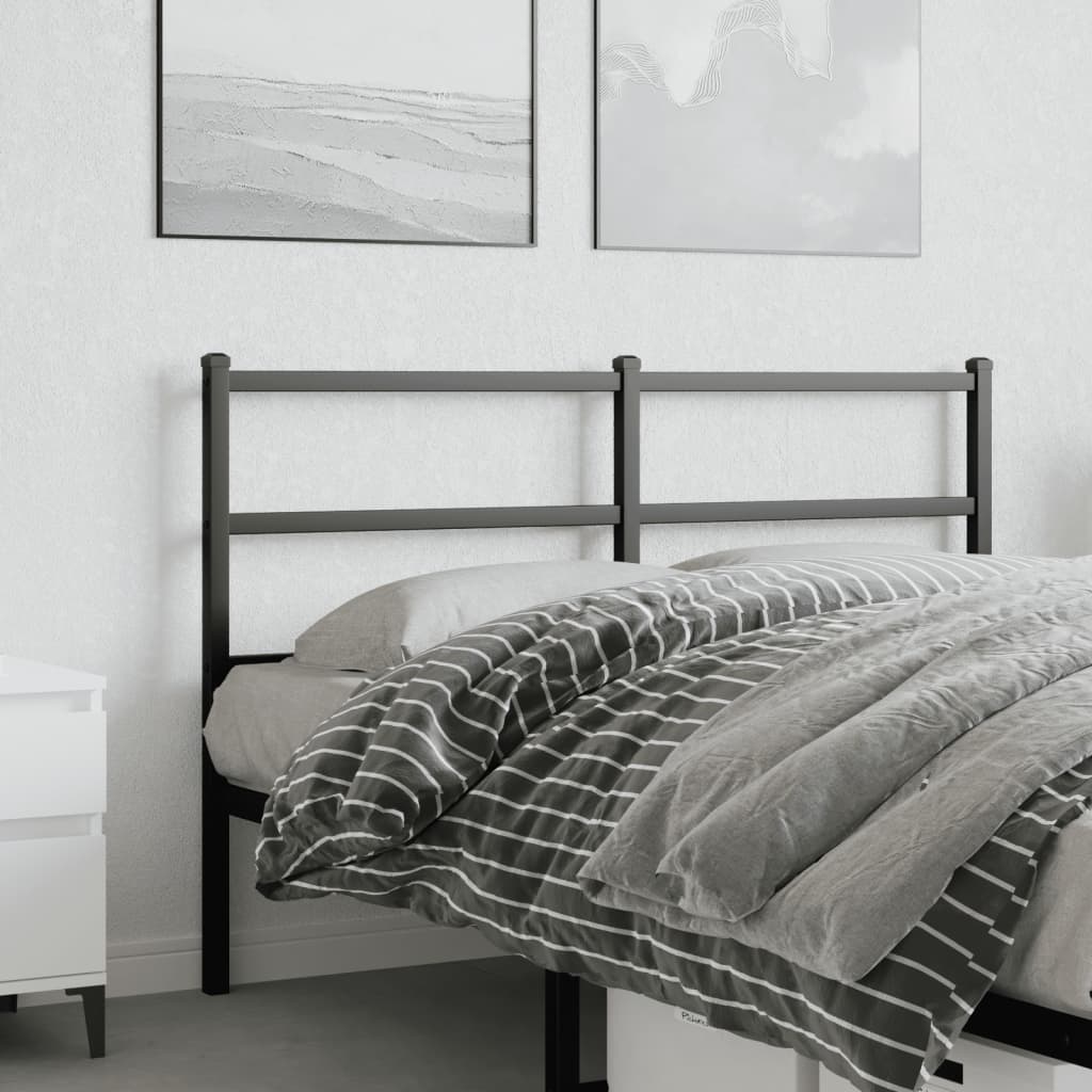 Cabeceira de cama 135 cm metal preto