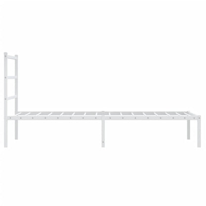 Estrutura de cama com cabeceira 90x200 cm metal branco