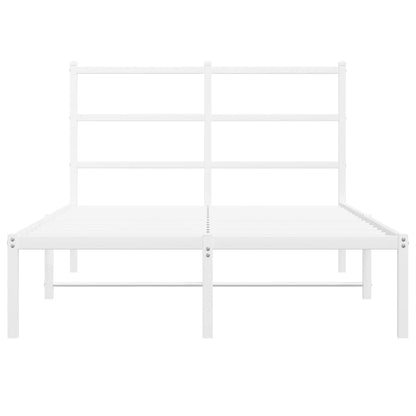 Estrutura de cama com cabeceira 120x200 cm metal branco