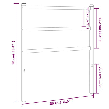 Cabeceira de cama 75 cm metal branco