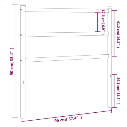 Cabeceira de cama 90 cm metal branco