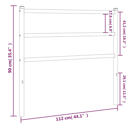 Cabeceira de cama 107 cm metal branco