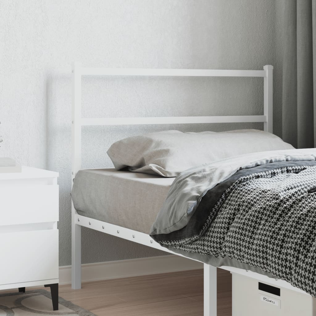 Cabeceira de cama 107 cm metal branco