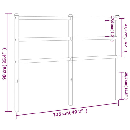 Cabeceira de cama 120 cm metal branco