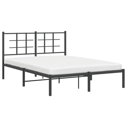 Estrutura de cama com cabeceira 135x190 cm metal preto