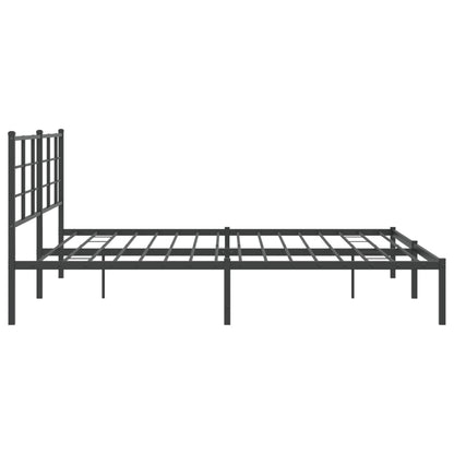 Estrutura de cama em metal com cabeceira 180x200 cm preto