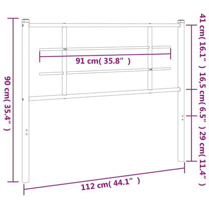 Cabeceira de cama 107 cm metal preto