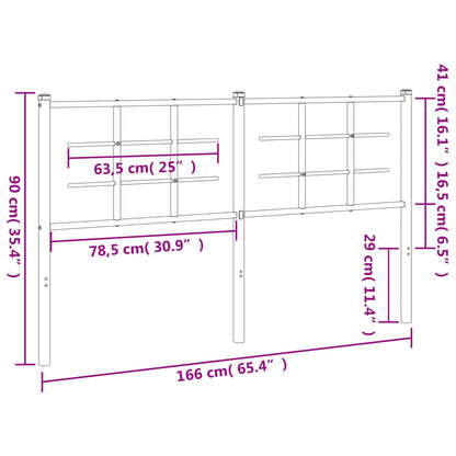 Cabeceira de cama 160 cm metal preto