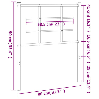 Cabeceira de cama 75 cm metal branco