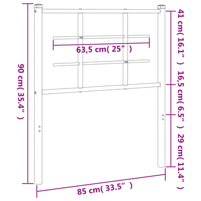 Cabeceira de cama 80 cm metal branco