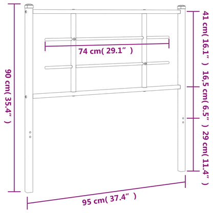 Cabeceira de cama 90 cm metal branco