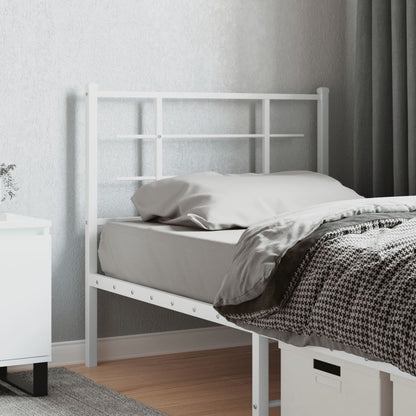 Cabeceira de cama 90 cm metal branco