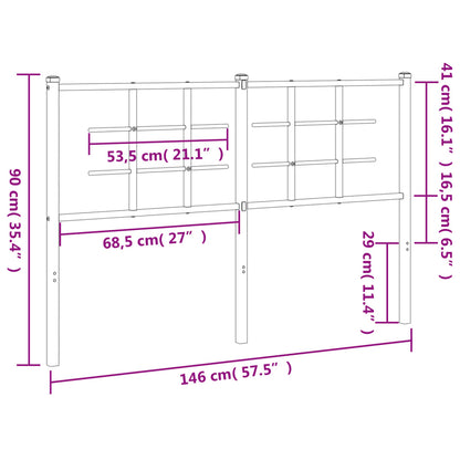 Cabeceira de cama 140 cm metal branco