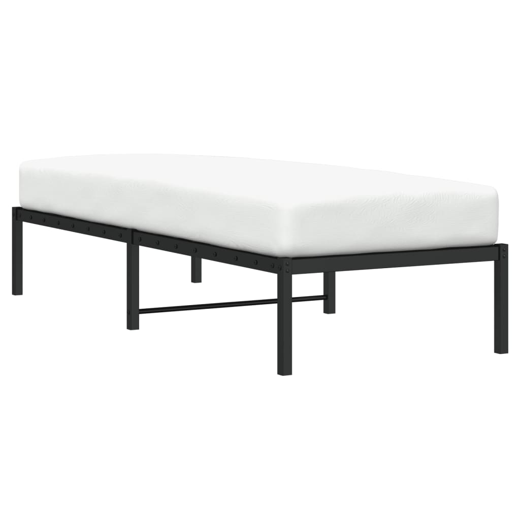 Estrutura de cama 75x190 cm metal preto