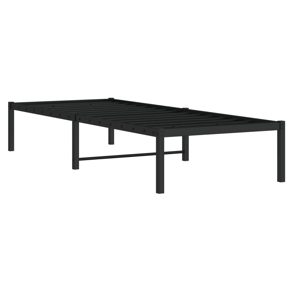 Estrutura de cama 75x190 cm metal preto