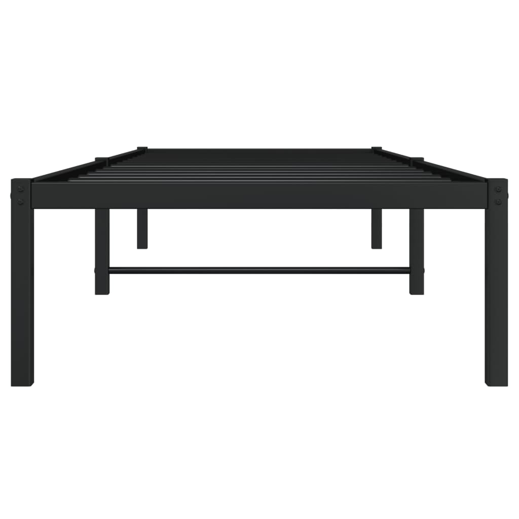 Estrutura de cama 75x190 cm metal preto