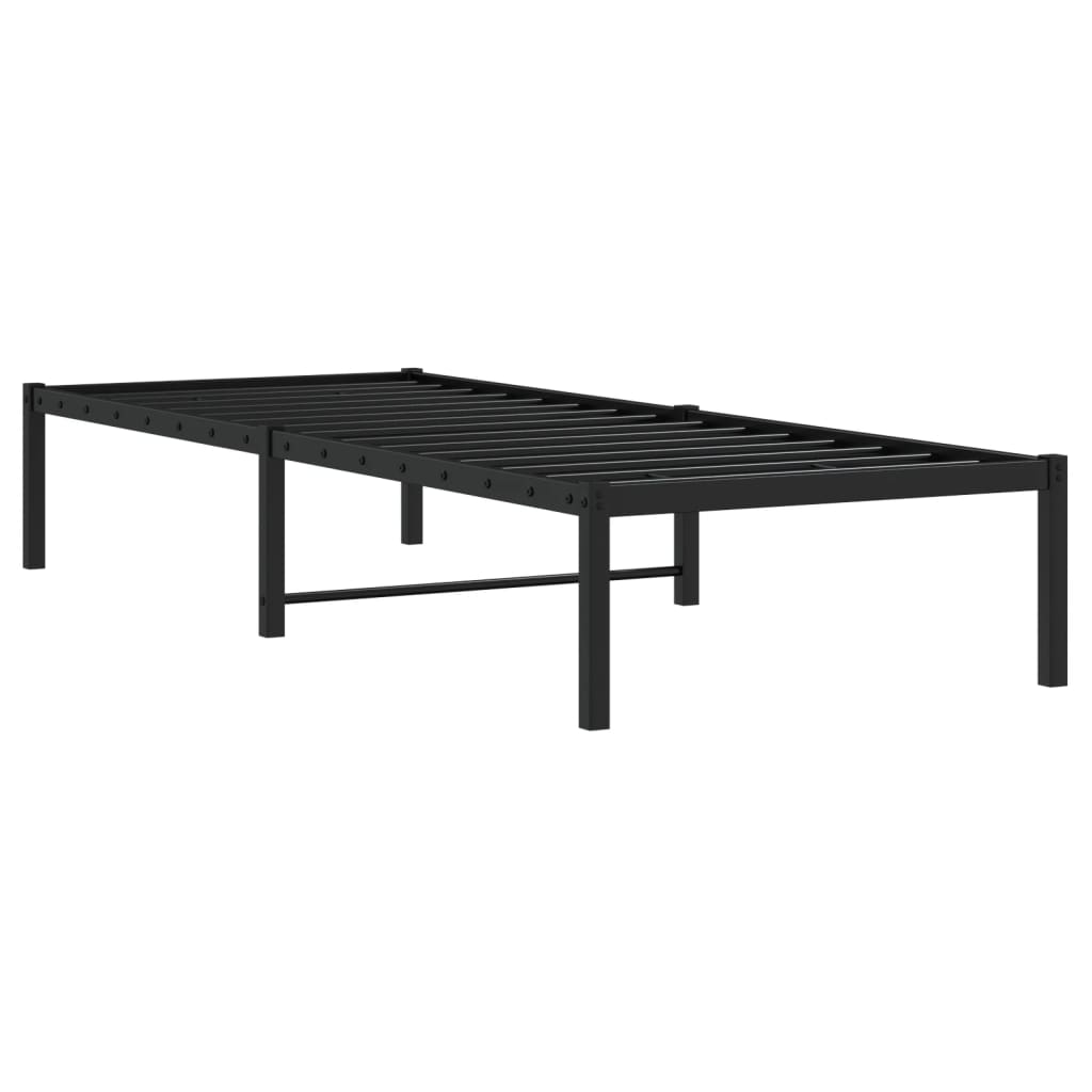 Estrutura de cama 75x190 cm metal preto