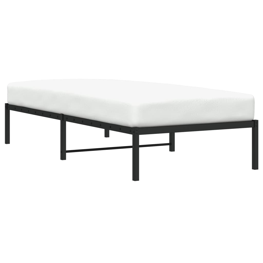 Estrutura de cama metal 90x190 cm preto