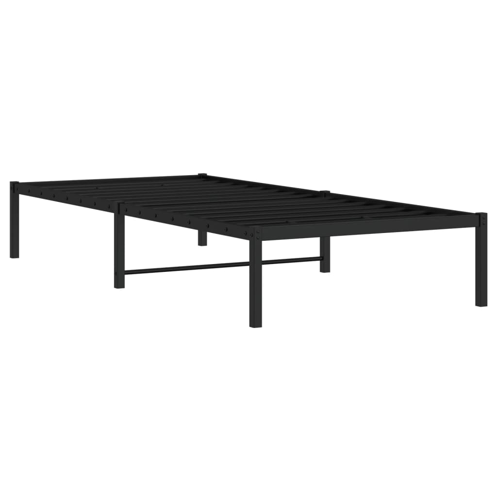 Estrutura de cama metal 90x190 cm preto