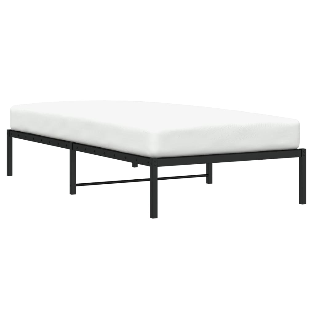 Estrutura de cama 100x190 cm metal preto