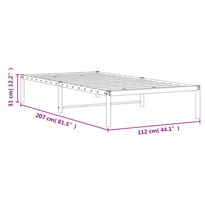 Estrutura de cama metal 107x203 cm preto