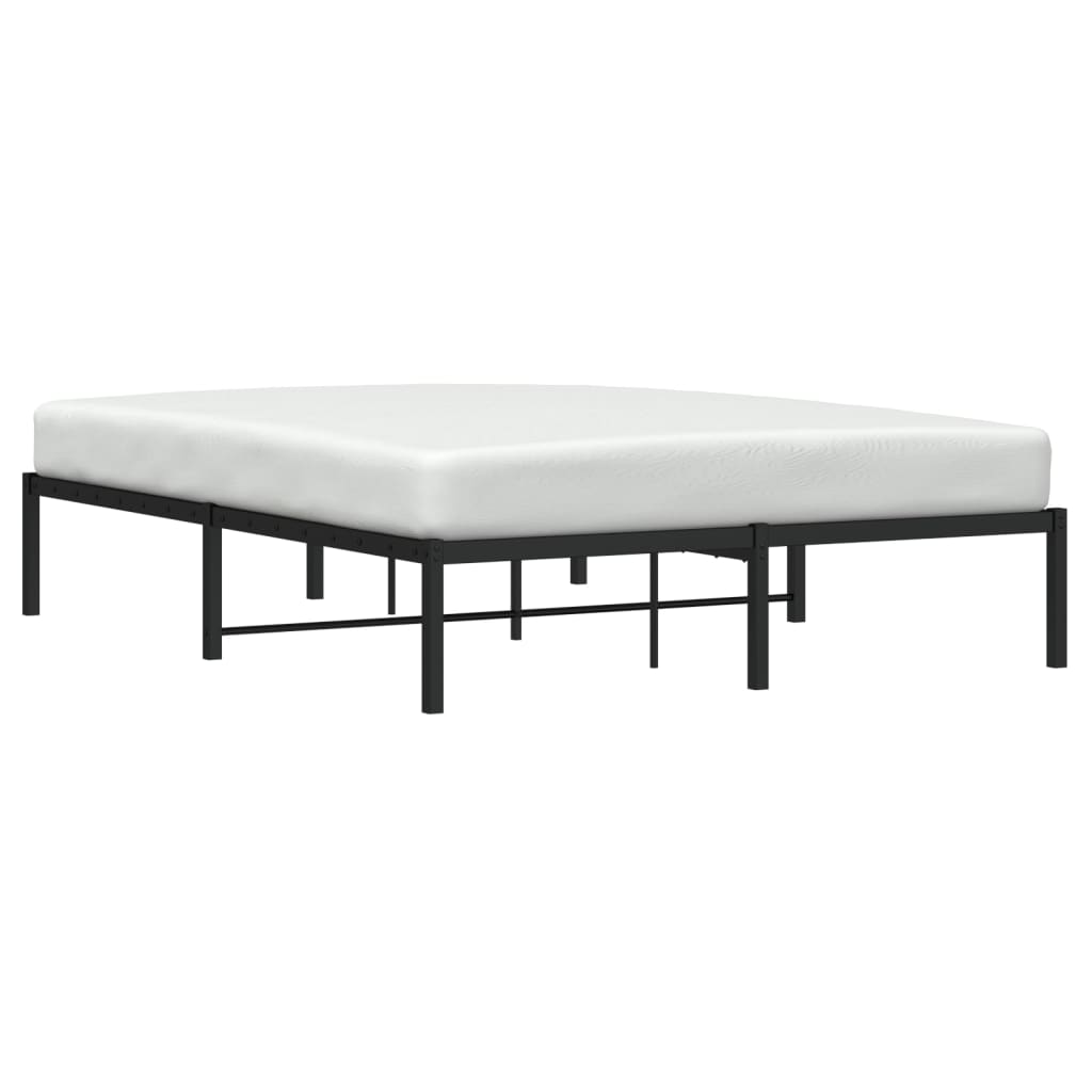 Estrutura de cama 140x190 cm metal preto