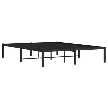 Estrutura de cama 140x190 cm metal preto