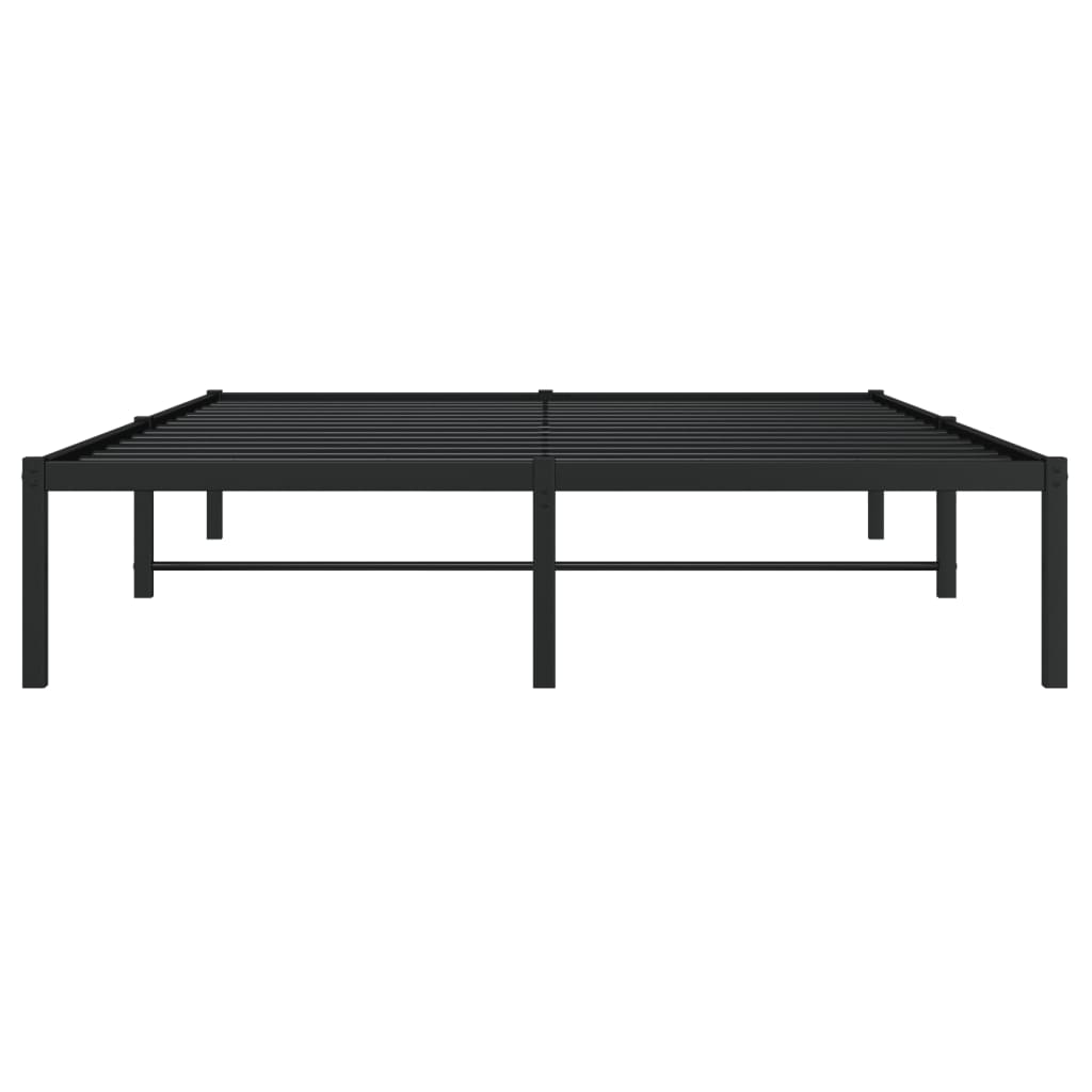 Estrutura de cama 140x190 cm metal preto