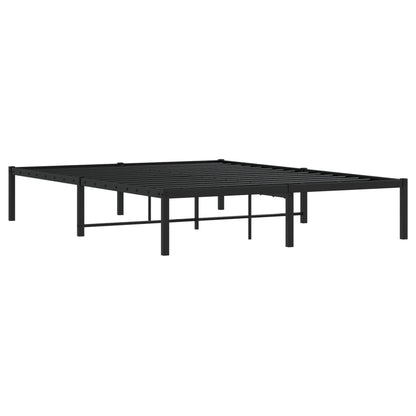 Estrutura de cama 140x190 cm metal preto