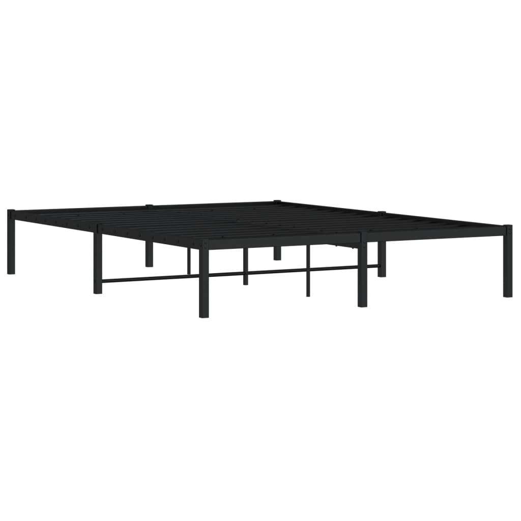 Estrutura de cama metal 150x200 cm preto