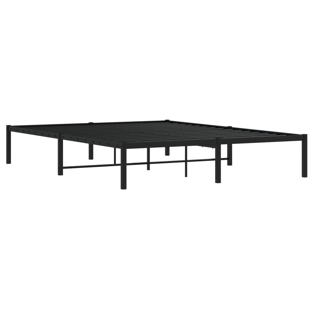 Estrutura de cama 160x200 cm metal preto