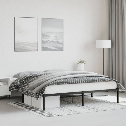 Estrutura de cama 180x200 cm metal preto