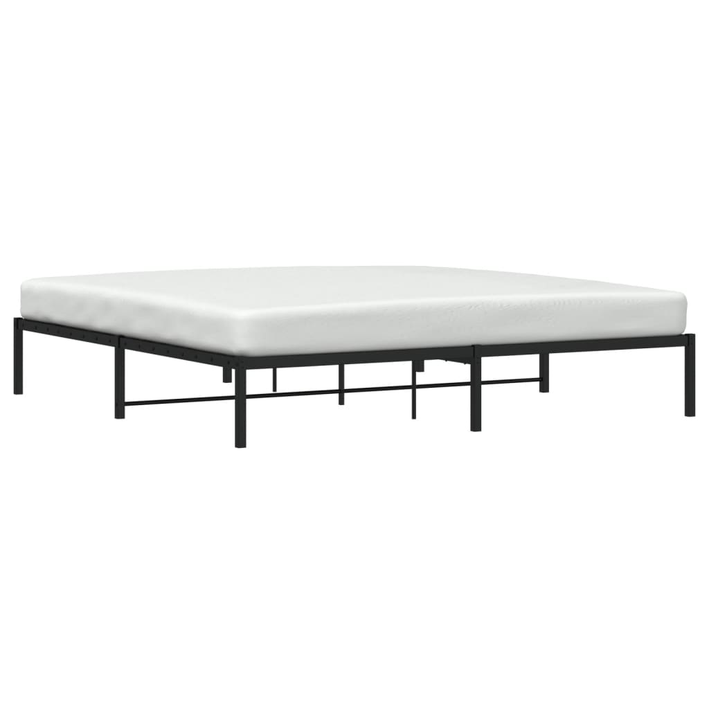 Estrutura de cama 193x203 cm metal preto