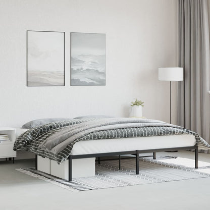 Estrutura de cama 193x203 cm metal preto