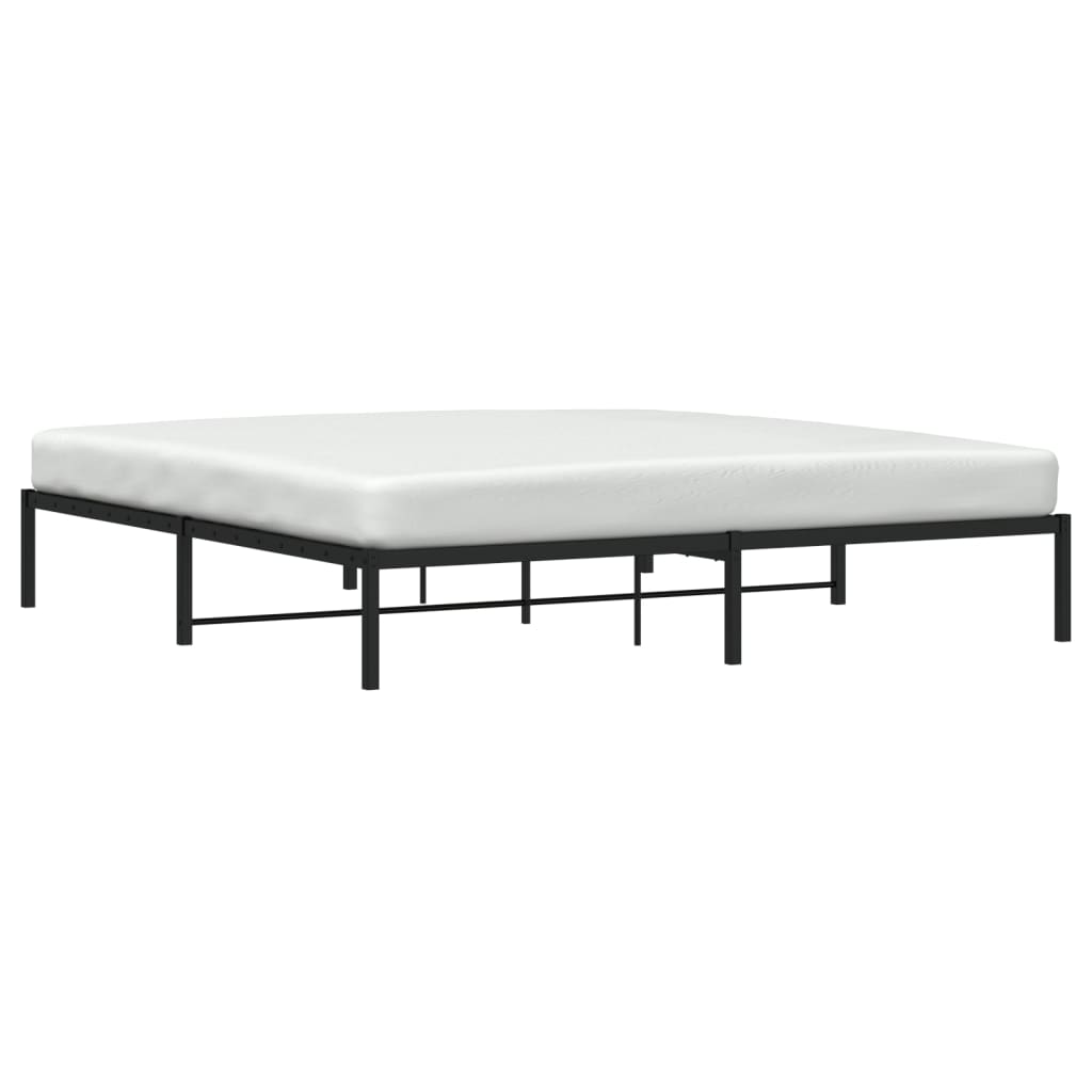 Estrutura de cama 200x200 cm metal preto