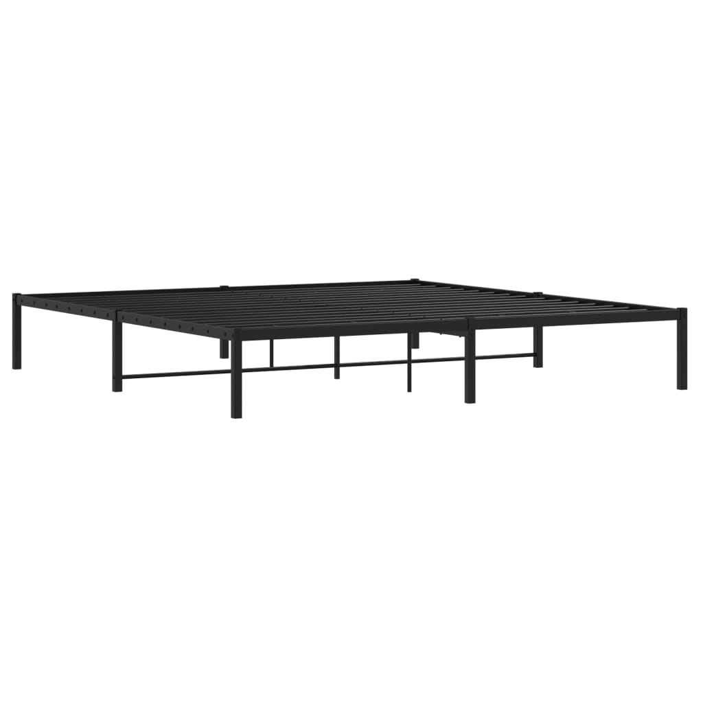 Estrutura de cama 200x200 cm metal preto