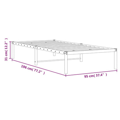 Estrutura de cama metal 90x190 cm branco