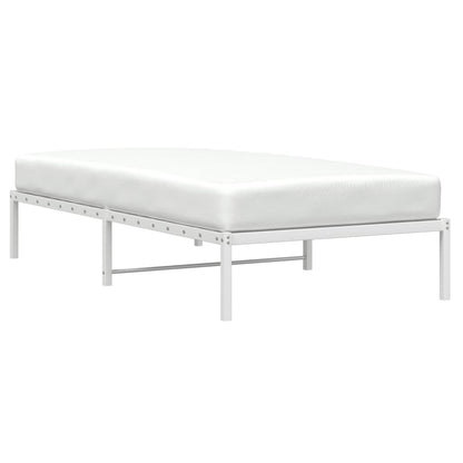 Estrutura de cama 100x190 cm metal branco