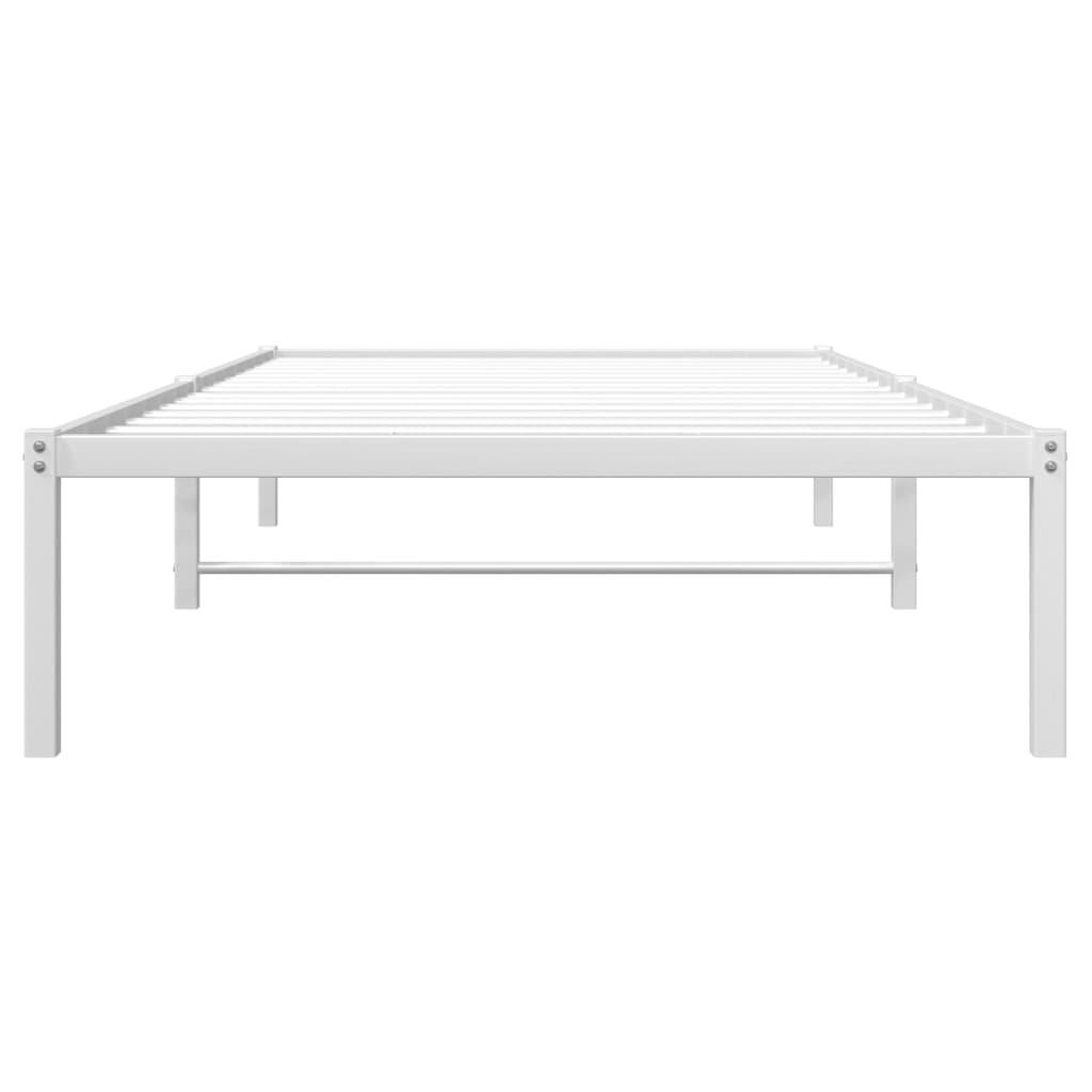 Estrutura de cama 100x190 cm metal branco