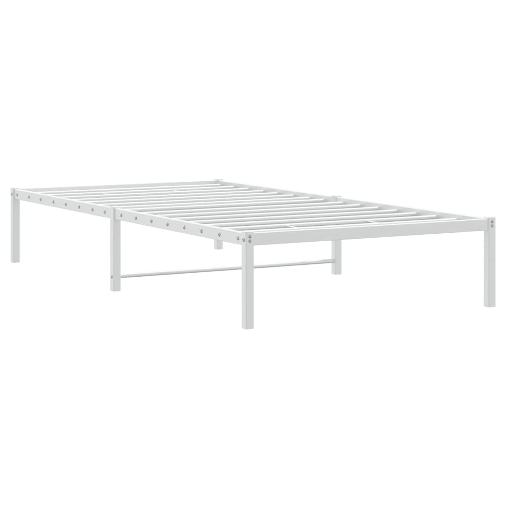 Estrutura de cama 100x190 cm metal branco