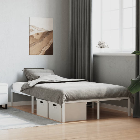 Estrutura de cama de metal 120x190 cm branco